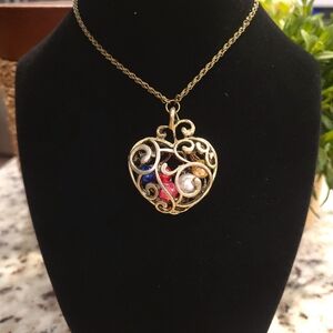Gold Heart Pendant Necklace